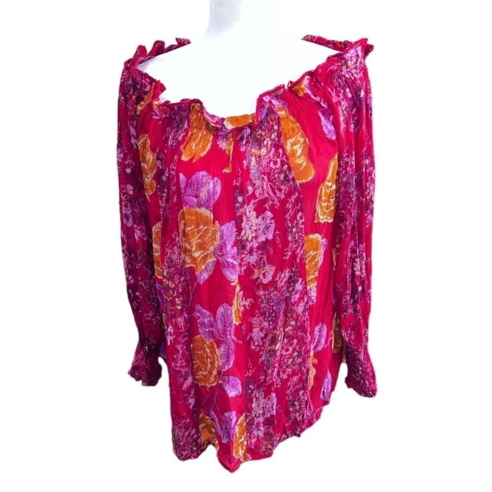 NWOT Free People Elena Floral Tunic Printed Top